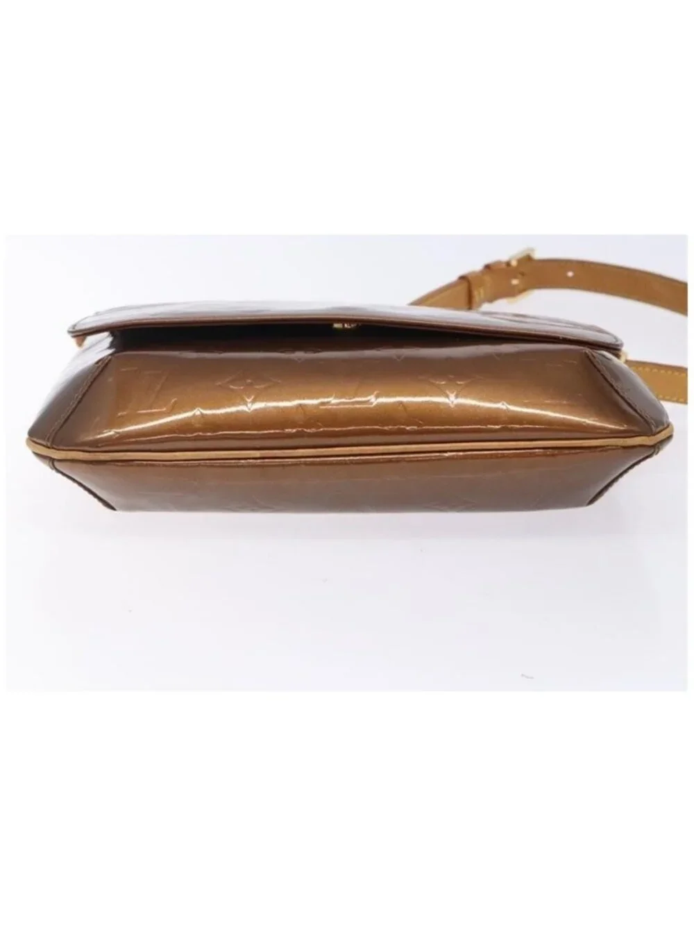 Authentic LOUIS VUITTON Monogram Vernis Thompson Street Bag Bronze M91124 LV